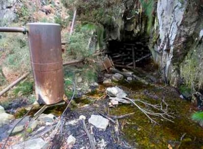 Bocamina de la explotación asturiana de la que salieron los explosivos del 11-M, en la actualidad.