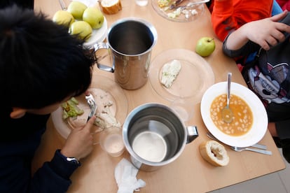 Comedor escolar de un colegio en Madrid.