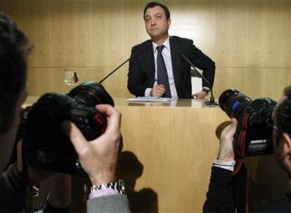 El vicealcalde de Madrid, Manuel Cobo, en una conferencia de prensa en el Ayuntamiento.