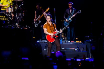 Kevin Jonas, de los 'Jonas Brothers', durante un concierto en Sao Paulo (Brasil), el pasado 16 de abril de este 2024.