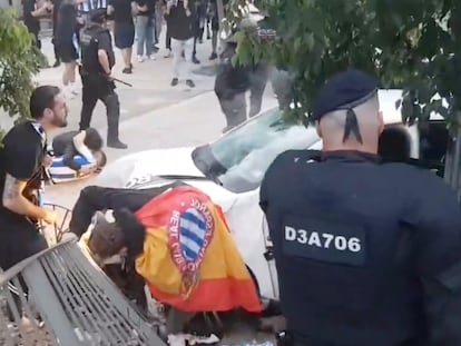 Atropello masivo en las cercanías del estadio del Espanyol.