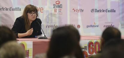 La realizadora Isabel Coixet, esta tarde en la 60 edición de la Seminci.