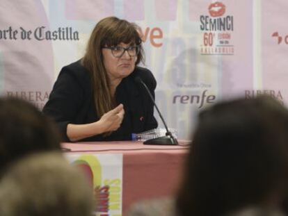 La realizadora Isabel Coixet, esta tarde en la 60 edici&oacute;n de la Seminci. 