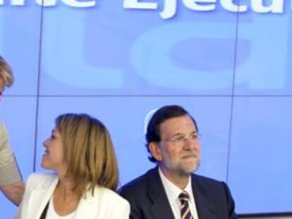 Rajoy junto a Cospedal, Aguirre, Arenas y Gallardón.