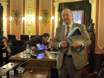 El alcalde de Ourense, Agustín Fernández, durante un pleno