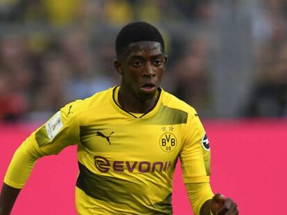 El jugador Ousmane Dembélé, amb el Borussia Dortmund.