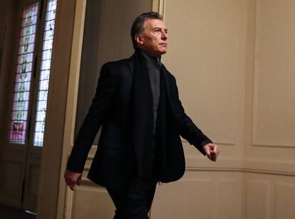 Mauricio Macri en la Casa Rosada, tras encabezar una reunión del gabinete de ministros, el 9 de agosto pasado.