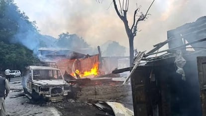 Restos de un ataque en la ciudad paquistaní de Uri, el pasado martes.