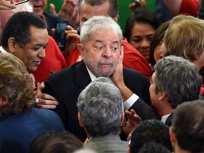 Lula durante sua posse, no dia 17.