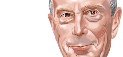 Caricatura del empresario y político Michael Bloomberg.