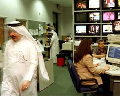Un aspecto de la sede del canal de televisión Al Yazira en Doha, la capital de Qatar.