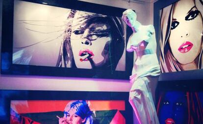 Imagen de Brigitte Bardot en la galer&iacute;a del pintor.