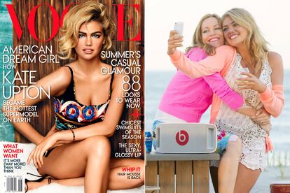 Kate Upton

	De momento su carrera como pin-up de portada le trae más gratificaciones que su breve trayectoria cinematográfica, en la que destaca la comedia No hay dos sin tres, junto a Cameron Diaz y Leslie Mann, aliadas en venganzas femeninas contra un hombre infiel. Igual un día de estos la vemos anunciada como nueva chica Bond y surgiendo de las aguas en biquini.