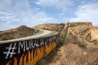 Parte de la valla entre Estados Unidos y M&eacute;xico en Tijuana. 