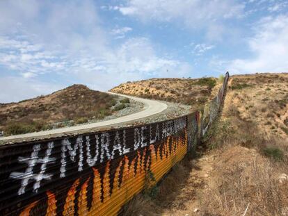 Parte da cerca entre Estados Unidos e México em Tijuana.