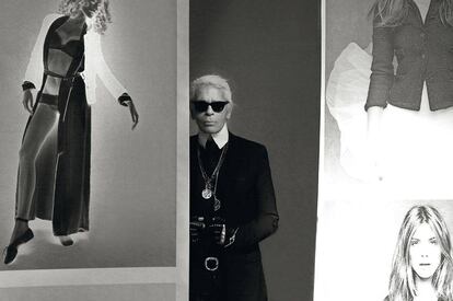 Lagerfeld, fotografiado en Brasil a finales de 2013, país que visitó para presentar su exposición de fotografías ‘La pequeña chaqueta negra’.