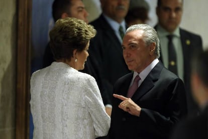 Dilma Rousseff e Michel Temer, no Palácio do Planalto, em imagem de outubro deste ano.