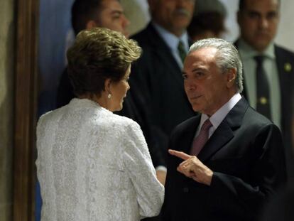 Dilma Rousseff e Michel Temer, no Pal&aacute;cio do Planalto, em imagem de outubro deste ano. 