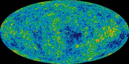 Imagen de universo basada en la radiación de fondo de microondas (2012).