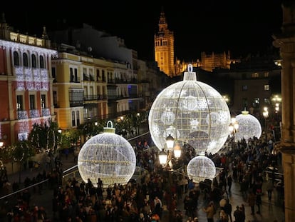 Iluminaci&oacute;n navide&ntilde;a en Sevilla.
 