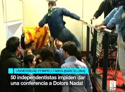 Dolors Nadal del PP, víctima de actos intolerable en Barcelona.