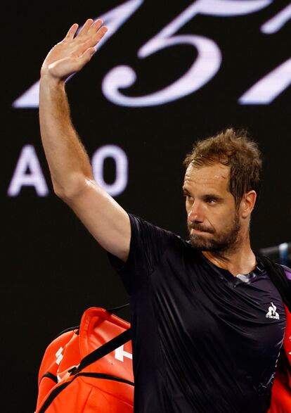 Gasquet se despide de los aficionados de Melbourne.