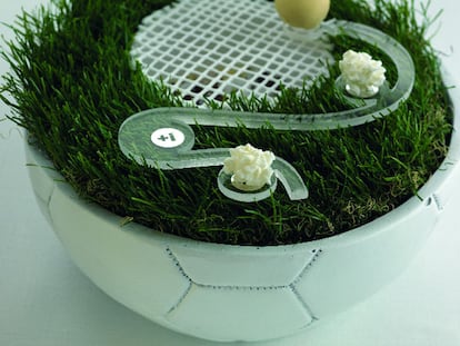 Postre futbolero<i> Gol de Messi</i>.