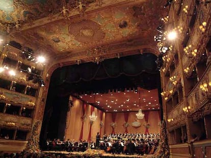 Interior de La Fenice de Venecia.