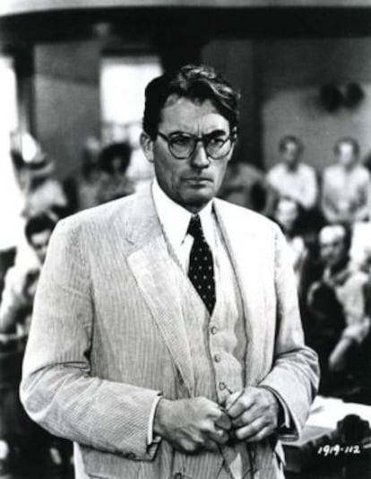 Gregory Peck como Atticus Finch (potagonista de 'Matar a un ruiseñor' y 'Go set a Watchman') en la adaptación de la primera.