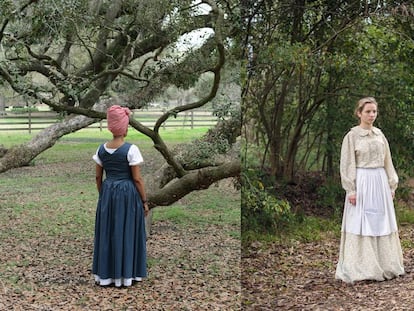 Diane, en una plantación en Destrehan (Luisiana). Claire, en la recreación de la Guerra Civil en Luisiana.