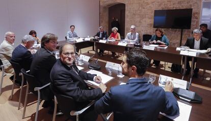 Reunión del Consorcio de Vivienda de Barcelona, en el que participan la Generalitat y el Ayuntamiento.