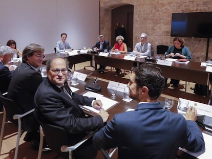 Reunión del Consorcio de Vivienda de Barcelona, en el que participan la Generalitat y el Ayuntamiento.