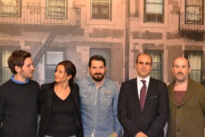 Ra&uacute;l Ar&eacute;valo, Nuria Cidoncha, Jorge Torregrosa, Manuel Tom&aacute;s y Javier C&aacute;mara. 