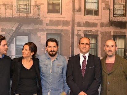 Ra&uacute;l Ar&eacute;valo, Nuria Cidoncha, Jorge Torregrosa, Manuel Tom&aacute;s y Javier C&aacute;mara. 