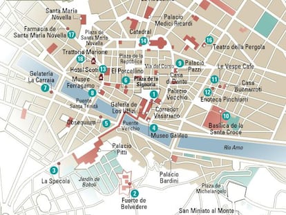24 horas en Florencia, el mapa