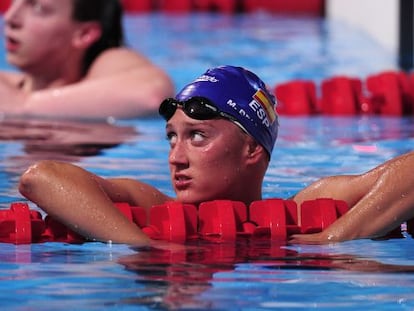 Mireia Belmonte, tras acabar la carrera de los 1.500