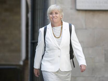 La consejera catalana de Educación, Clara Ponsati, en el Palau de la Generalitat.