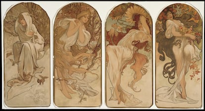 'Las estaciones' (1897), obra de Alphonse Mucha.
