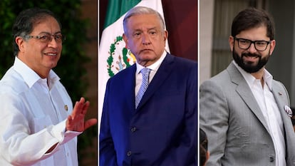 Gustavo Petro, Andrés Manuel López Obrador y Gabriel Boric.