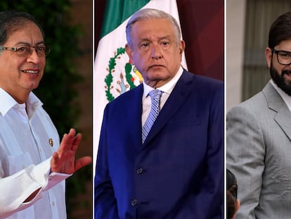 Gustavo Petro, Andrés Manuel López Obrador y Gabriel Boric.