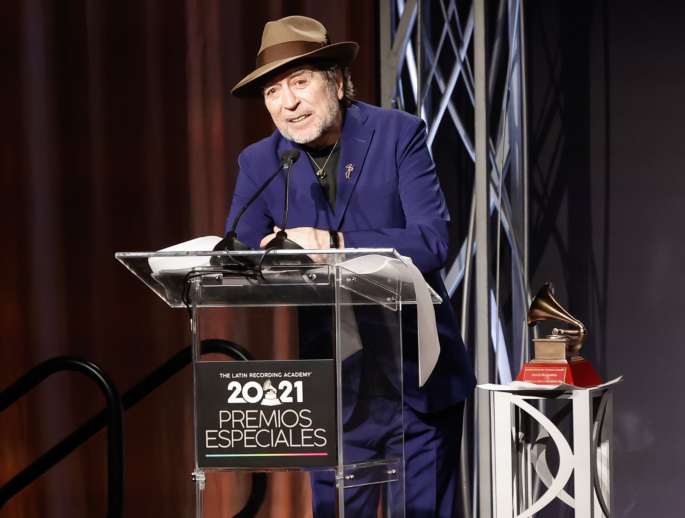 Joaquín Sabina en Las Vegas, en la ceremonia de los premios Grammy Latinos, el 17 de noviembre de 2021.