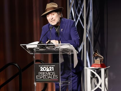 Joaquín Sabina en Las Vegas, en la ceremonia de los premios Grammy Latinos, el 17 de noviembre de 2021.