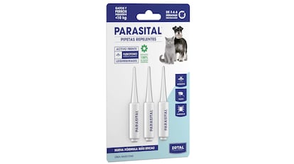 Este modelo de pipetas para usar en la piel de los perros se puede aplicar una vez al mes.