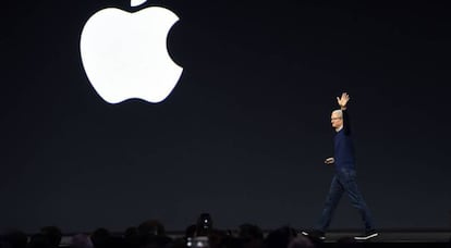 El CEO de Apple, Tim Cook, la semana pasada en California.