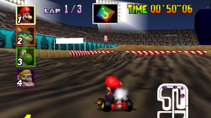 Imagen del juego 'Mario Kart 64'.