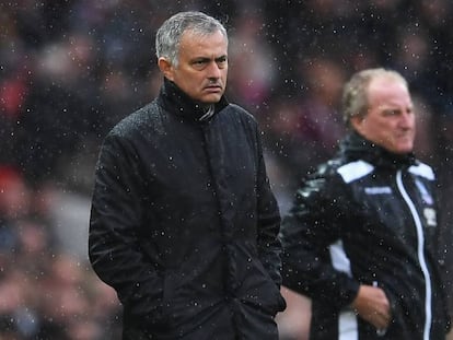 Jose Mourinho en el partido ante el Crystal Palace.