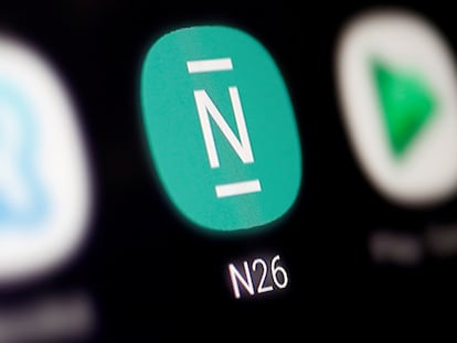 Logo del banco digital N26 en la aplicación de la entidad.