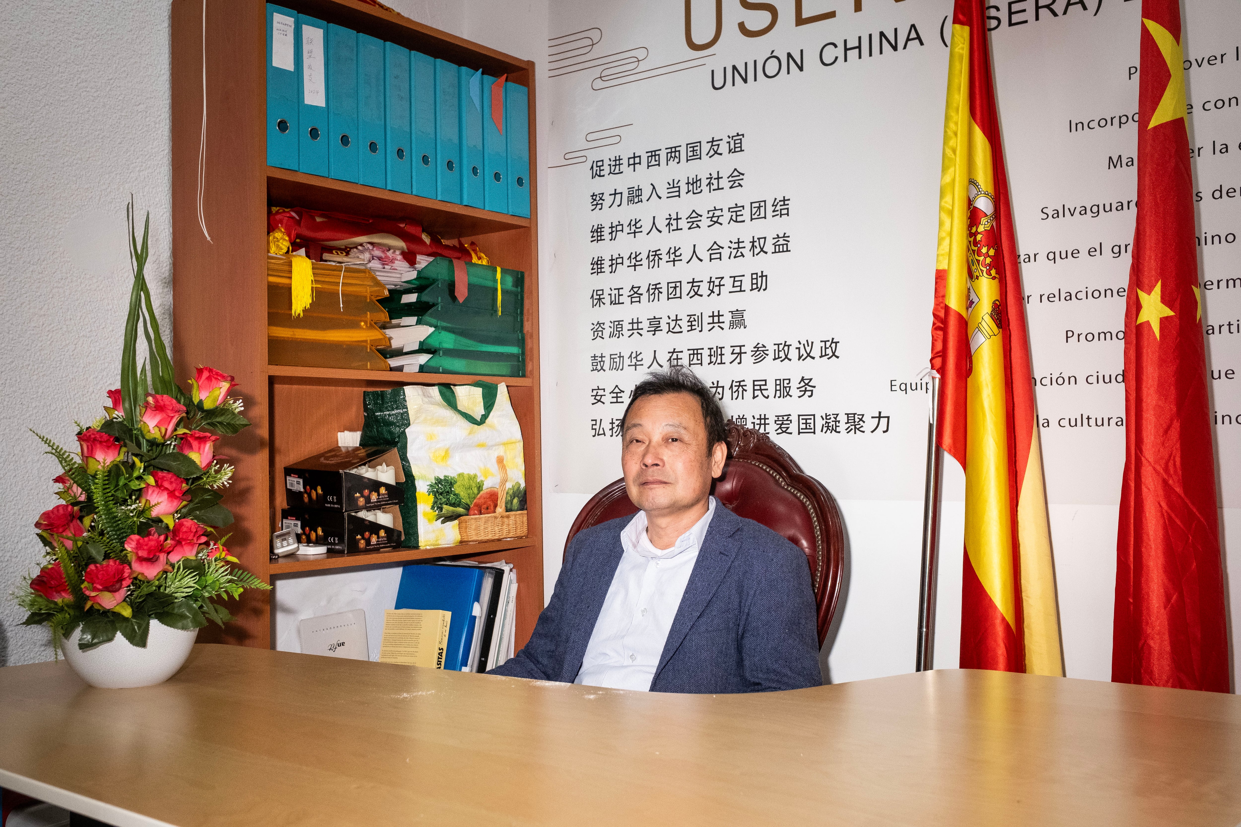 
Enguan Chen, presidente de las asociaciones de Usera. 
