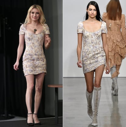 La actriz de la serie 'Scream Queens', y sobrina de Julia Roberts, acudió con a una charla en Los Ángeles a finales de octubre con uno de los vestidos que Zimmermann subió a la pasada Semana de la Moda de Nueva York.

