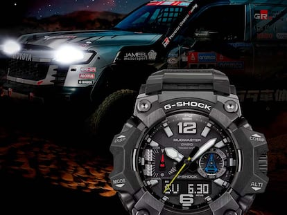 Nuevo Casio G Shock GWG B1000TLC 1A Mudmaster Team Land Cruiser con fondo de Land Cruiser